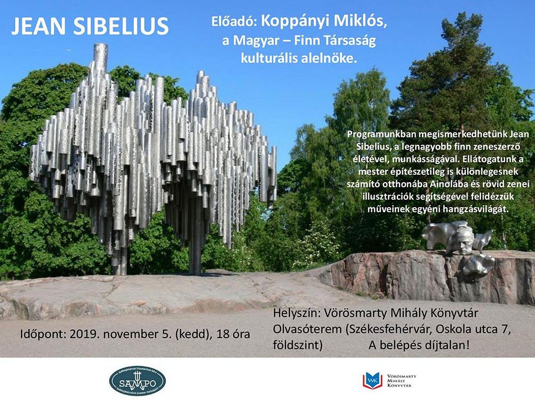 Jean Sibelius - Koppány Miklós előadása a legnagyobb finn zeneszerzőről az Olvasóteremben